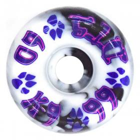 60mm 99a Dogtown K-9 80's Single Conical Wheels - Black/White Swirl