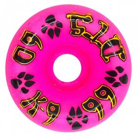 60mm 99a Dogtown K-9 80's Single Conical Wheels - Neon Pink
