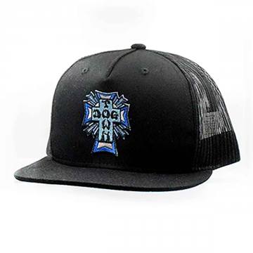 Dogtown Skateboards Pig & Bones Patch Mesh Trucker Hat - Charcoal