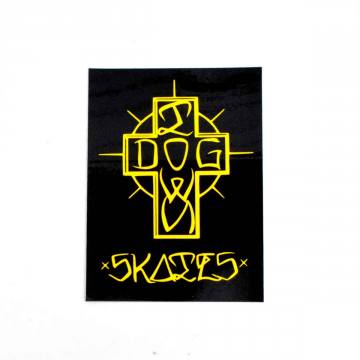 Dogtown Cross Logo Sticker - 2 Black & White