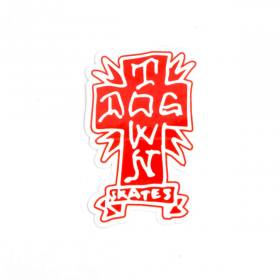 Dogtown Gonz Cross Sticker - 3" Red