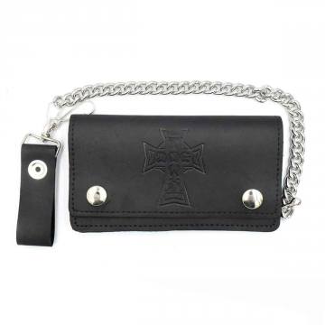 Dogtown Leather Chained Wallet - Large Black | SoCal Skateshop