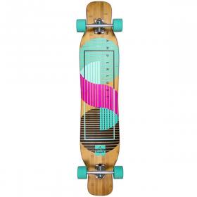Dusters California Wanderlust Dance Shape Complete Longboard - 9.5x47 Teal/Purple