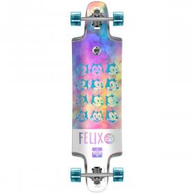 Dusters X Felix The Cat Chrome Longboard Complete - Holographic 9.125x36