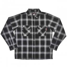 Independent Trucks Mission Long Sleeve Flannel Shirt - Grey Plaid