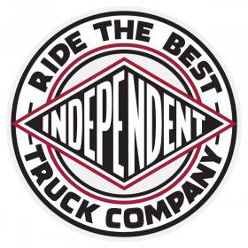 Independent Trucks RTB Summit Clear Mylar Sticker - White/Black/Red 6" x 6"