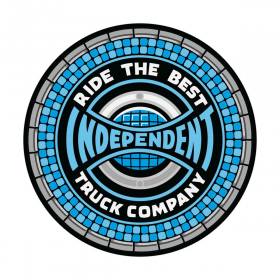 Independent Trucks Tile Span Clear Mylar Sticker - Blue/Black 5" x 5"