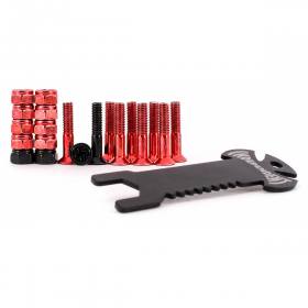 1" Independent Trucks Genuine Parts Cross Phillips Hardware w/Tool - Red/Black