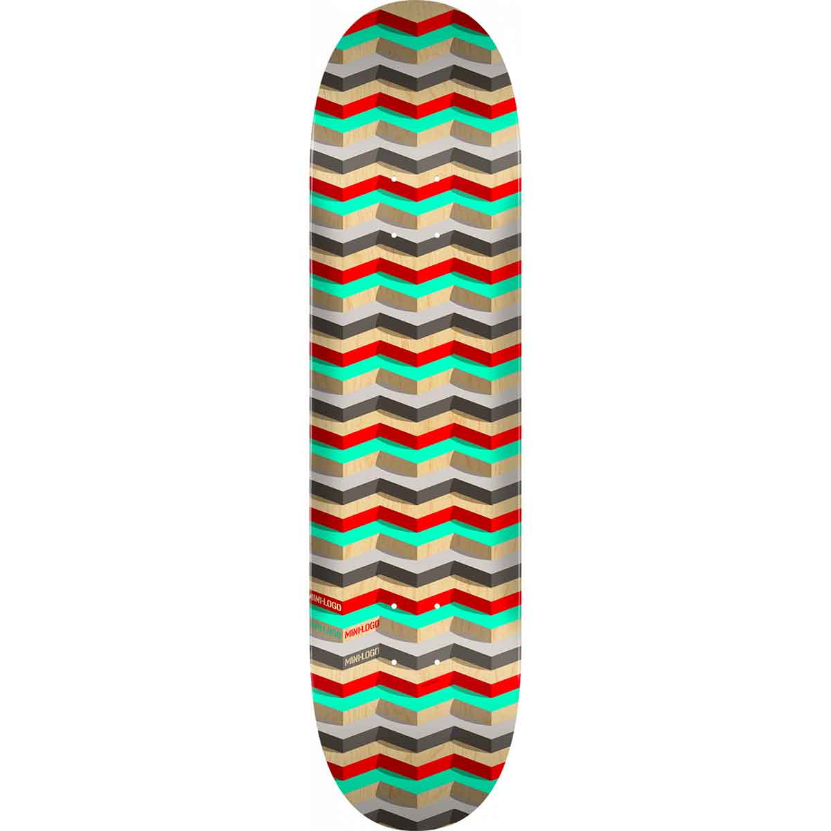 Mini Logo Chevron Detonator Solid White 8.0" Deck - More Core Distribution Company