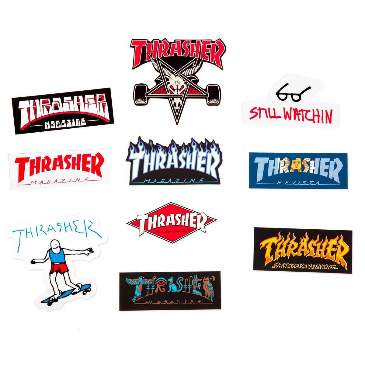 Skateboard Stickers Assorted Styles THRASHER MAGAZINE  Sticker 