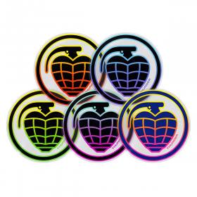 Thunder Trucks Neon Circle Grenade Sticker - Large 6" Assorted Colors