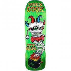 9.5x31.5 ATM Click Wrex Cook Circus Shaped Deck - Green Stain