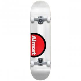 Almost Off Side First Push Complete Skateboard - White 7.625x31.3