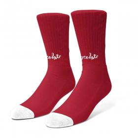 Chocolate Skateboards Lost Chunk Socks - Red/White
