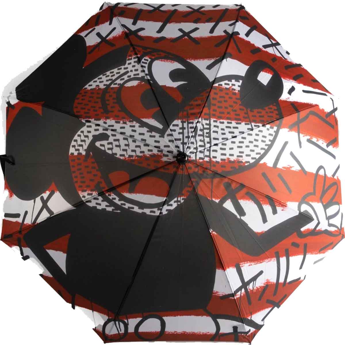 Diamond X Mickey Mouse Red Stripes Umbrella - Multi | SoCal Skateshop