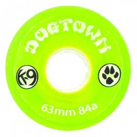 63mm 84a Dogtown K-9 Cruiser Wheels - Clear Lime