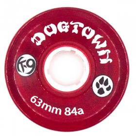 63mm 84a Dogtown K-9 Cruiser Wheels - Clear Red