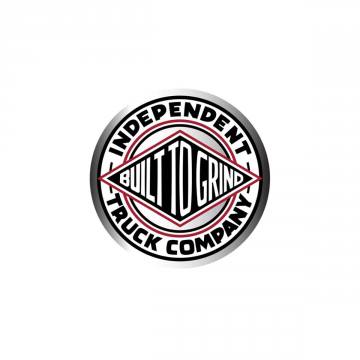 INDEPENDENT BAR LOGO 特大ステッカー Independent Trucks Bar Logo White Vinyl Sticker - Black/Red