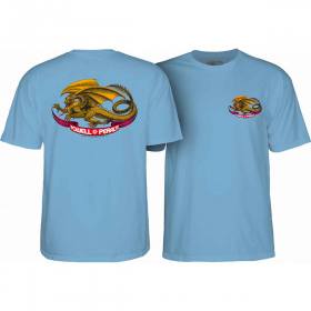 Powell Peralta Oval Dragon Youth T-Shirt - Carolina Blue