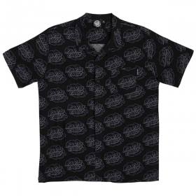 Santa Cruz Broken Dot Party Button Up Shirt - Black/Grey