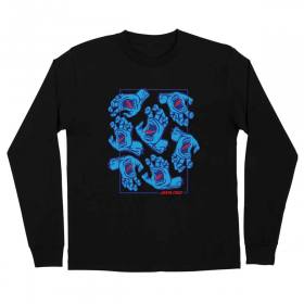 Santa Cruz Crowd Hand Long Sleeve Youth T-Shirt - Black