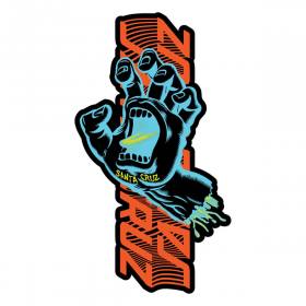 Santa Cruz Split Strip Hand Sticker - Multi-Color 3.5" x 6"