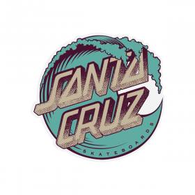 Santa Cruz Stipple Wave Dot Sticker - Multi-Color 4" x 4"