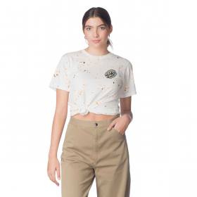 Santa Cruz Women's Warp Broken Dot Relaxed Crew T-Shirt - Splatter Beige