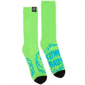 Slime Balls Wheels Mono Splat Crew Socks - Slime Green