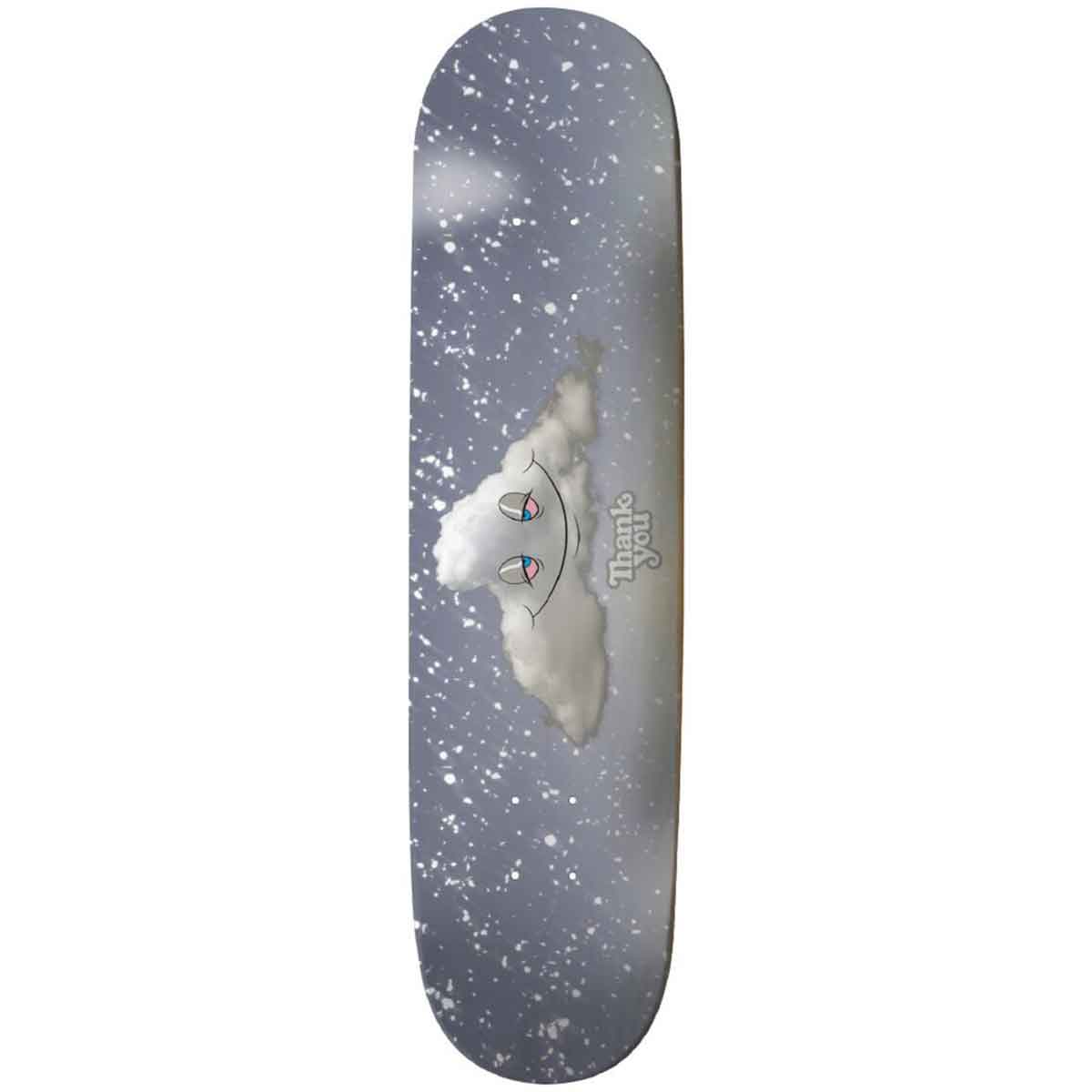 Thank You Head In The Snow Clouds Skateboard Deck - 7.75x31.25