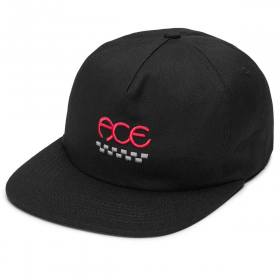 Ace Trucks Finish Embroidered 5-Panel Snapback Hat - Black