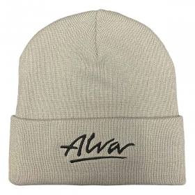 Alva OG Logo Cuff Beanie - Light Grey