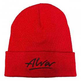 Alva OG Logo Cuff Beanie - Red