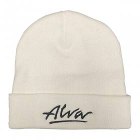 Alva OG Logo Cuff Beanie - White