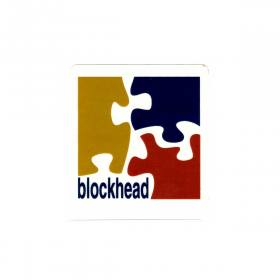 Blockhead NOS Puzzle Sticker - 2" Assorted Colors