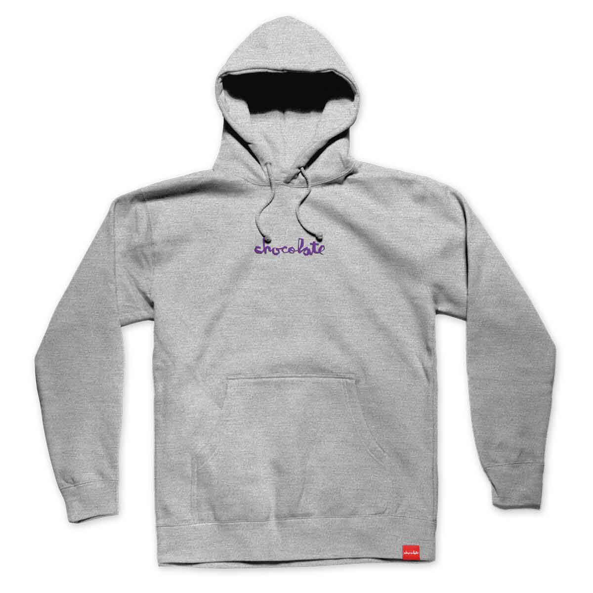 Chocolate Mid Chunk Youth Pullover Hoodie - Grey Heather