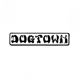 Dogtown Bar Logo Sticker - 4" x .75" White/Black