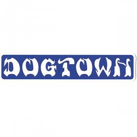 Dogtown Bar Logo Sticker - 8" x 1.5" Blue/White