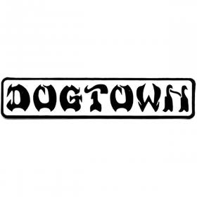 Dogtown Bar Logo Sticker - 8" x 1.5" White/Black