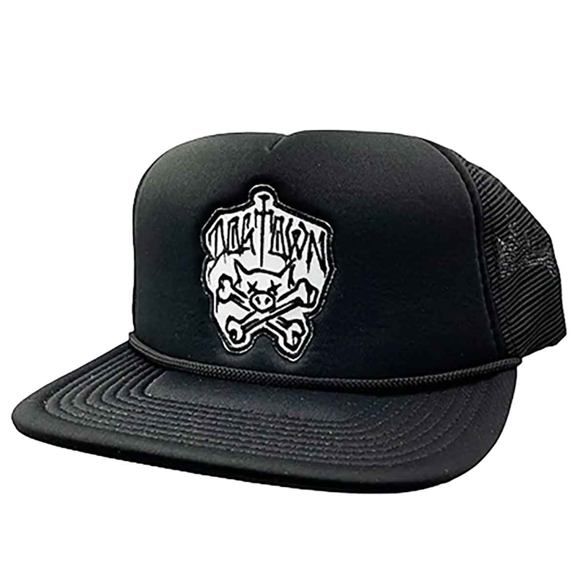 Skateboard Big Head Trucker Blank Black Baseball Cap With Full