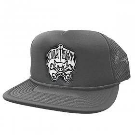 Dogtown Pig & Bones Patch Mesh Trucker Hat - Charcoal Grey