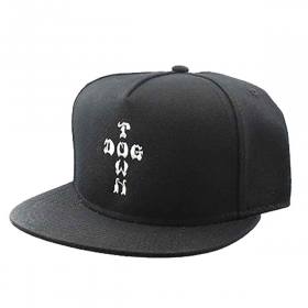 Dogtown Cross Letters Snapback Hat - Black