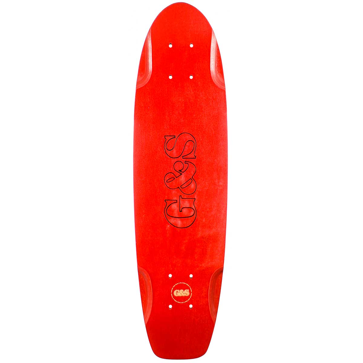 7.375x29 G&S KT-4 Squaretail Re-Issue Deck - Red Pre-Gripped
