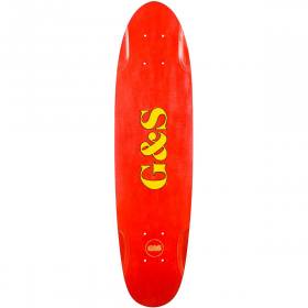 7.125x28.75 G&S Warptail Roundtail 2 Re-Issue Deck - Red Pre-Gripped