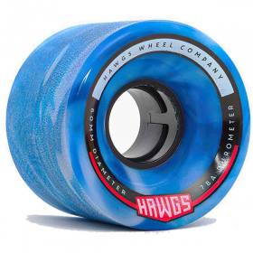 60mm 78a Hawgs Chubby Cruiser Wheels - Blue/White Swirl