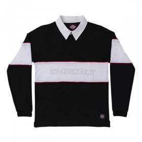 Independent Trucks ITC Streak Rugby Long Sleeve Polo Shirt - Black/White