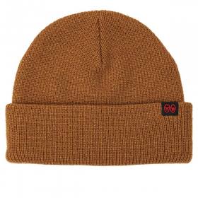 Krooked Eyes Clip Cuff Beanie - Brown