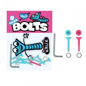 1" Allen Krux Trucks 9 Bolts Krome Hardware - Blue/Pink