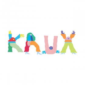 Krux Letters Clear Mylar Sticker - Multi 7" x 2.6"