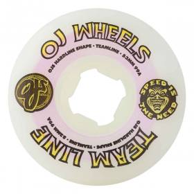 53mm 99a OJ Team Line Original Hardline Wheels - White/Purple/Yellow